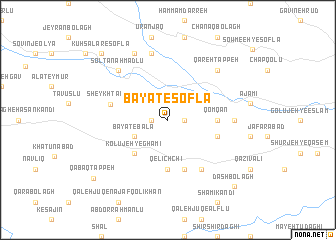 map of Bayāt-e Soflá