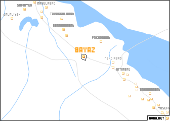 map of Bayāẕ