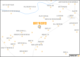 map of Bayboro