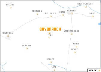 map of Bay Branch