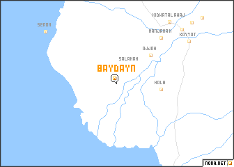 map of Bayḑayn