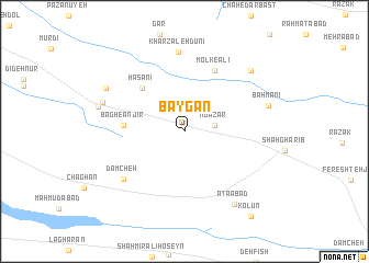 map of Bāygān