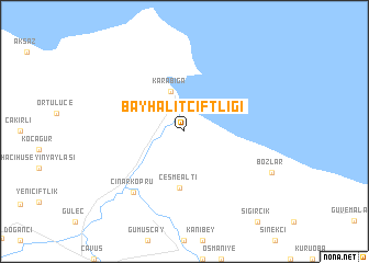 map of Bayhalitçiftliği