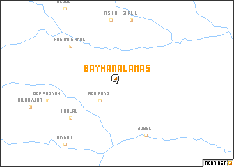 map of Bayḩān al A‘mās