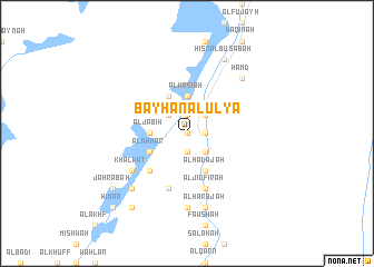 map of Bayḩān al ‘Ulyā