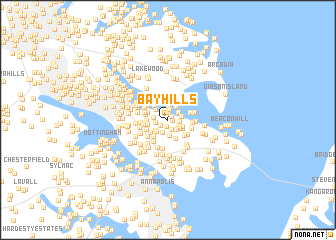 map of Bay Hills