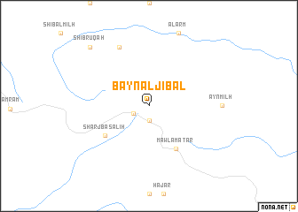 map of Bayn al Jibāl