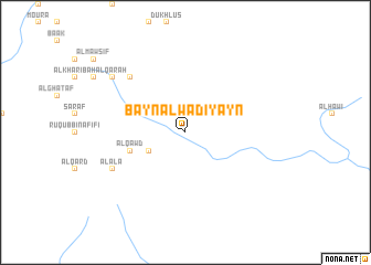 map of Bayn al Wādiyayn