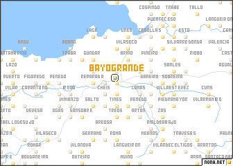 map of Bayo Grande