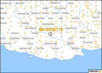 map of Bayonnette