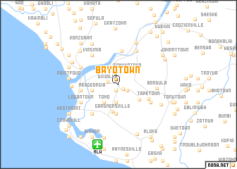 map of Bayo Town