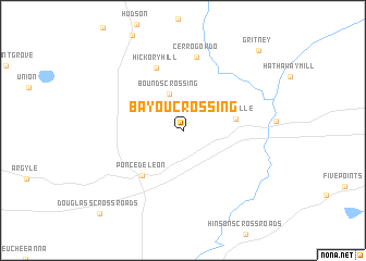 map of Bayou Crossing