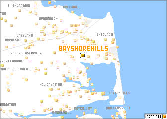 map of Bay Shore Hills