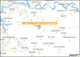 map of Bays Mountain Estates