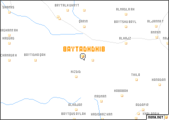 map of Bayt adh Dhiʼb