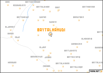 map of Bayt al Ḩamūdī