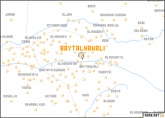 map of Bayt al Ḩawālī