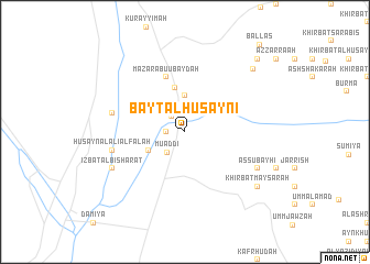 map of Bayt al Ḩusaynī