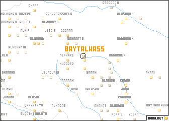 map of Bayt al Wass