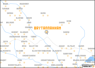 map of Bayt an Nahhām