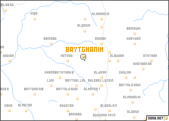 map of Bayt Ghānim