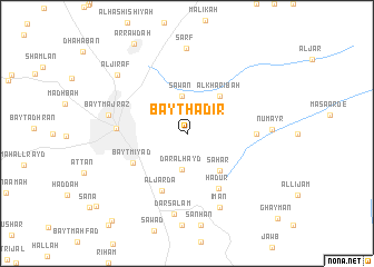 map of Bayt Ḩāḑir