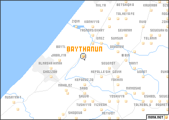 map of Bayt Ḩānūn