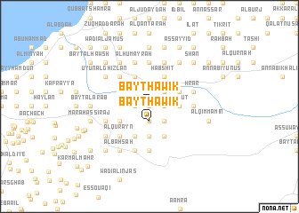 map of Bayt Ḩāwīk