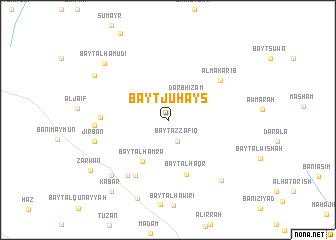 map of Bayt Juḩays