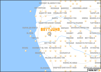 map of Bayt Juḩá