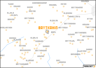 map of Bayt Kāhin