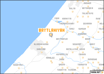 map of Bayt Lāhiyah