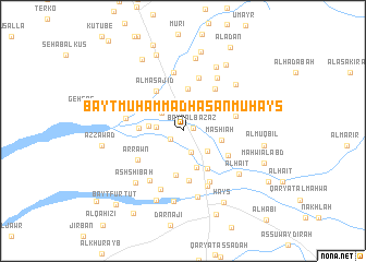 map of Bayt Muḩammad Ḩasan Muhays