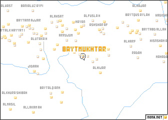 map of Bayt Mukhtār