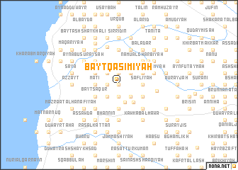map of Bayt Qāsimīyah
