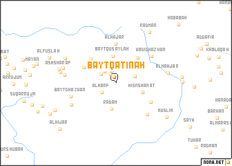 map of Bayt Qaţīnah