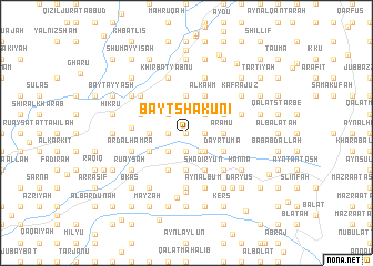 map of Bayt Shākūnī