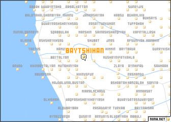 map of Bayt Shīḩān