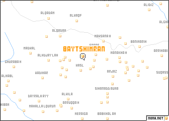 map of Bayt Shimrān