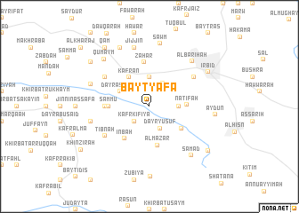 map of Bayt Yāfā