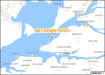 map of Bay View Estates