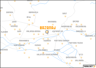map of Bazanaj