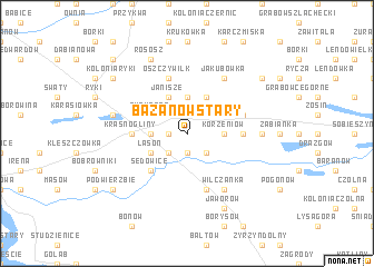 map of Bazanów Stary