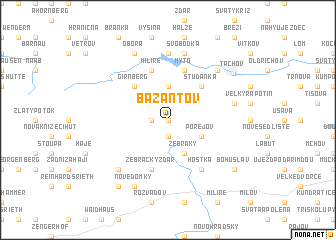 map of Bažantov