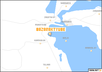 map of Bazar-Ak-Tyube