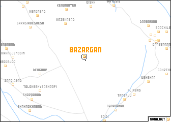 map of Bāzargān