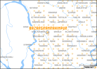 map of Bāzārgrām Rahimpur