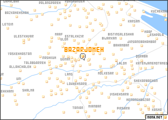 map of Bāzār Jom‘eh