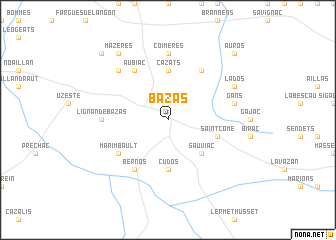 map of Bazas