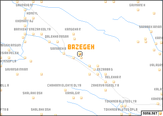 map of Bāzegeh